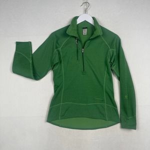 Patagonia R1 Polartec Regulator Waffle Fleece 1/2 Zip Pullover Green Women's Med